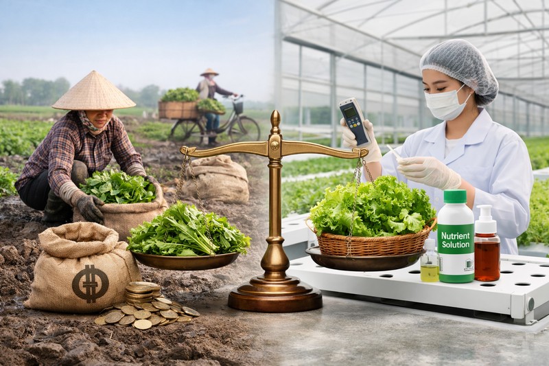 Tại sao giá rau trên thị trường Việt Nam lại rẻ và rau thủy canh đắt hơn? Nên mua loại rau nào?